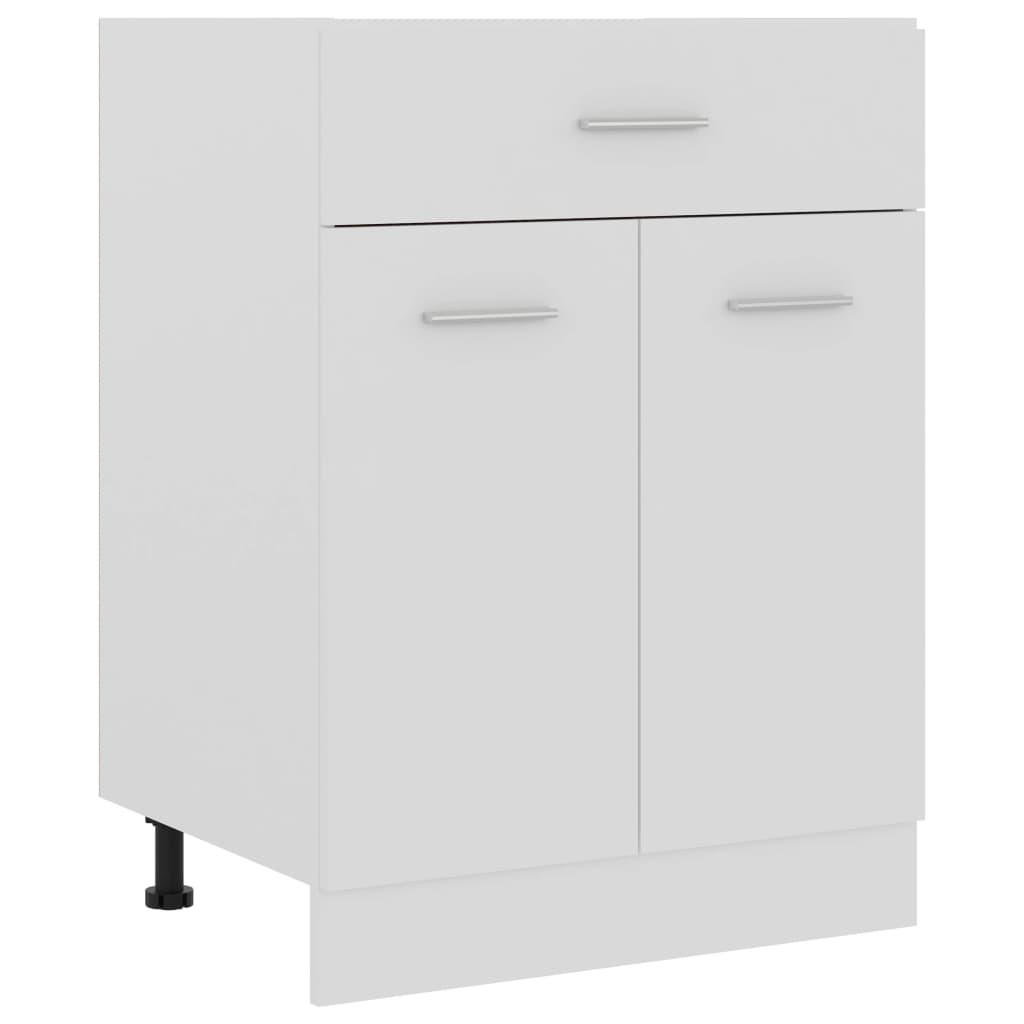 vidaXL Schubunterschrank Weiß 60x46x60 cm