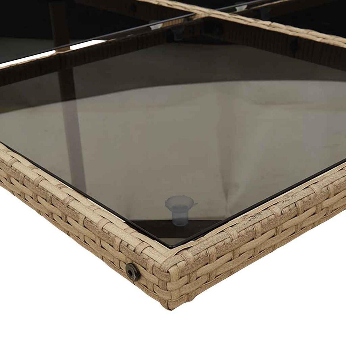 GARTEN-ESSGRUPPE 9-teilig Mit Kissen Beige Poly Rattan - Beige, Kunststoff - vidaXL