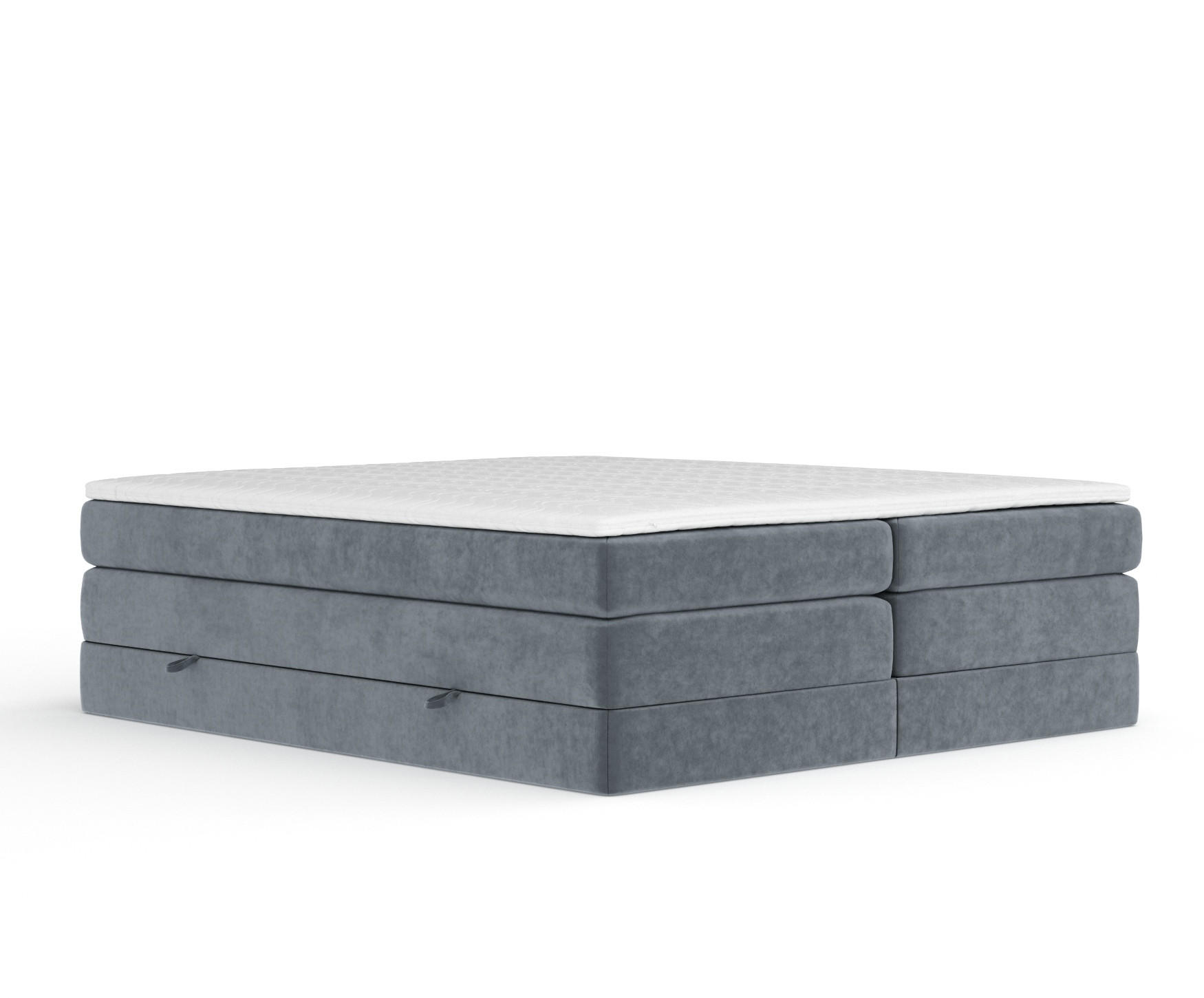 BOXSPRINGBETT Juniper Grau 160/200 cm - Schwarz/Grau, Holz/Holzwerkstoff (160/200cm) - Maison de Reve