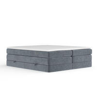 BOXSPRINGBETT Juniper Grau 180/200 cm - Schwarz/Grau, Holz/Holzwerkstoff (180/200cm) - Maison de Reve