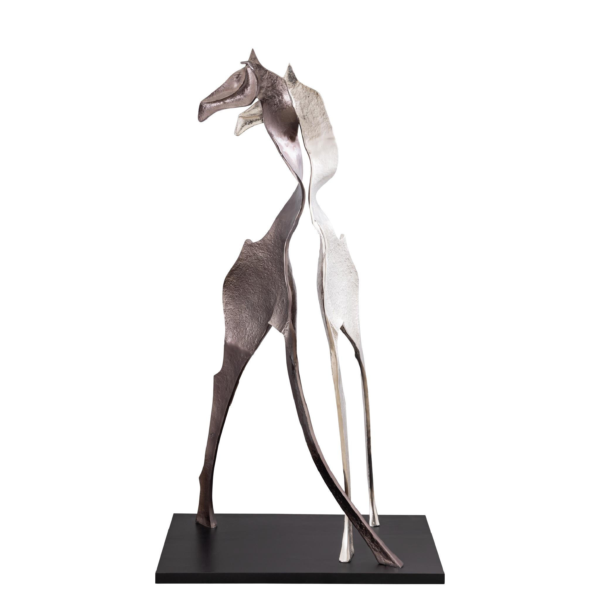 SKULPTUR Skye Schwarz 92/60/170cm - Schwarz, Metall (60/170/92cm) - PTMD Collection