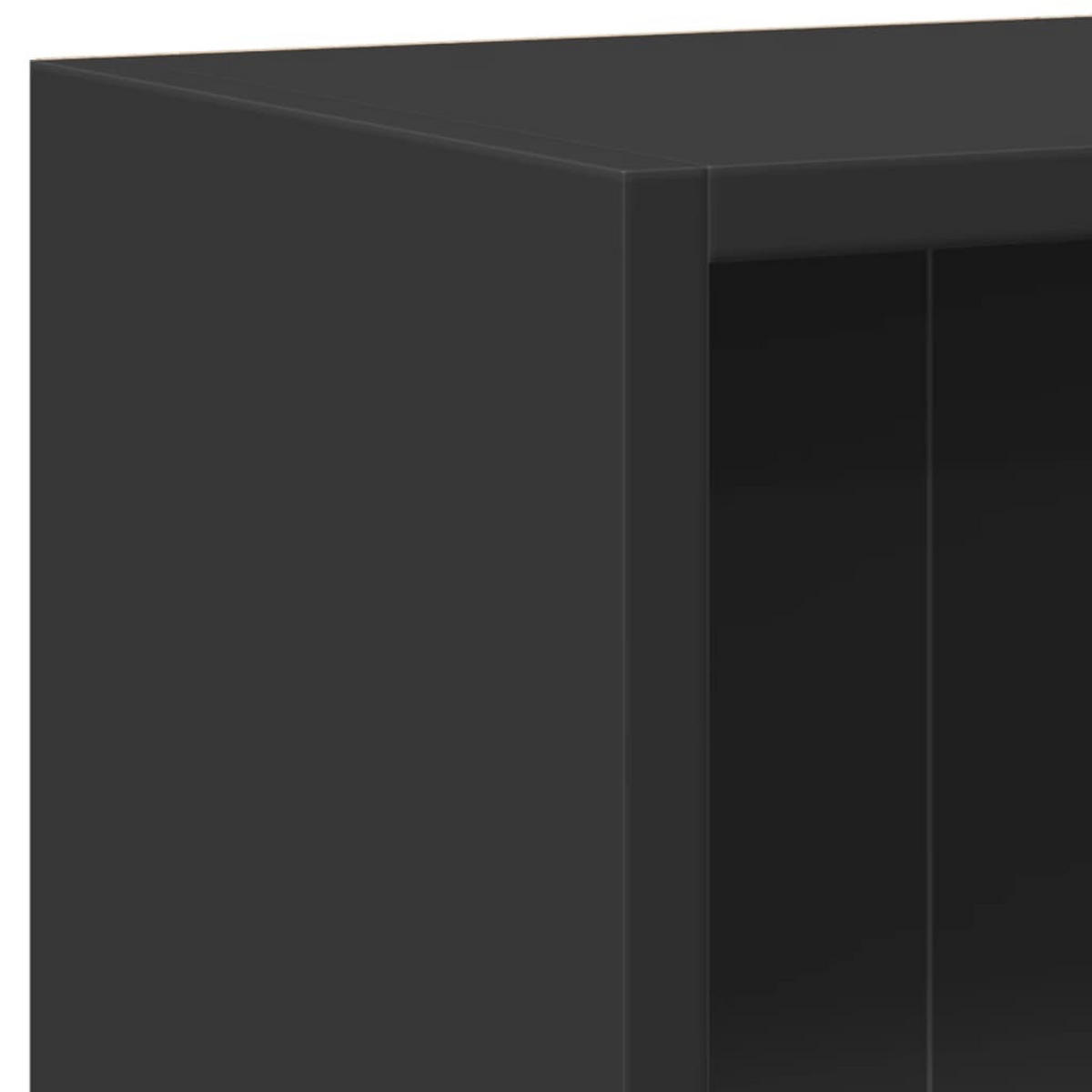 BÜCHERREGAL mit 2 Fächern 60/24/76 cm aus Holzwerkstoff Schwarz - Schwarz, Holz (60/76/24cm) - vidaXL