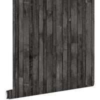 TAPETE Holz-Optik 53 cm x 10.05 m - Schwarz, Papier (53/1000cm) - ESTAhome