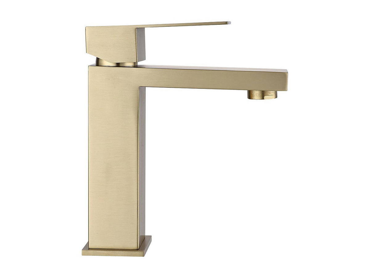 WASCHTISCHARMATUR - 15.3 cm x 4.9 cm - metall - goldfarben Canilas - Goldfarben, Metall (15.3/17.8/4.9cm) - Vente-Unique