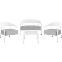 LOUNGEGARNITUR Céora 4-Sitzer Weiß - Weiß, Metall - Habitat Garten