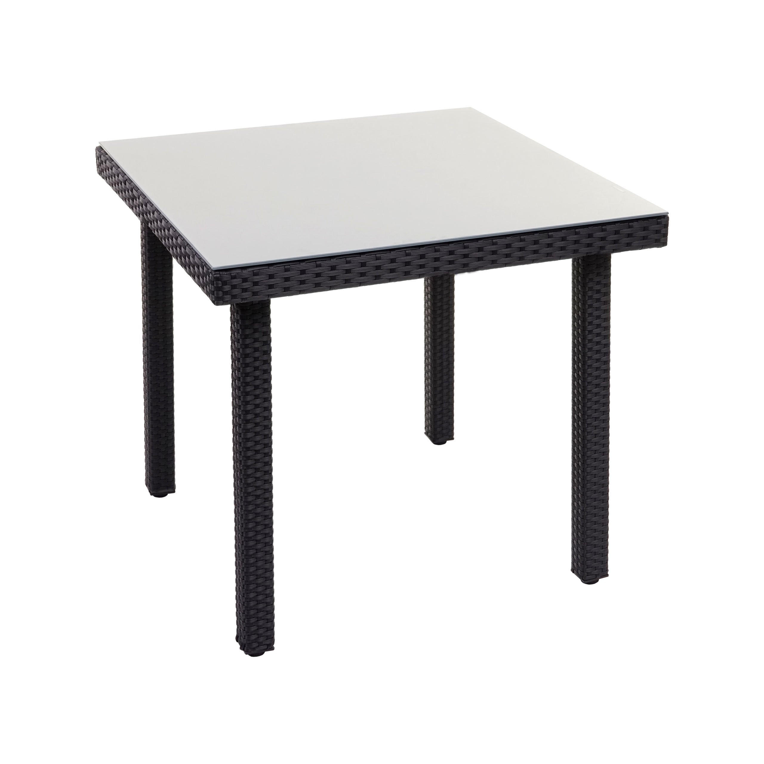 Proregal Gartentisch Schwarz 80x74.5x80 cm