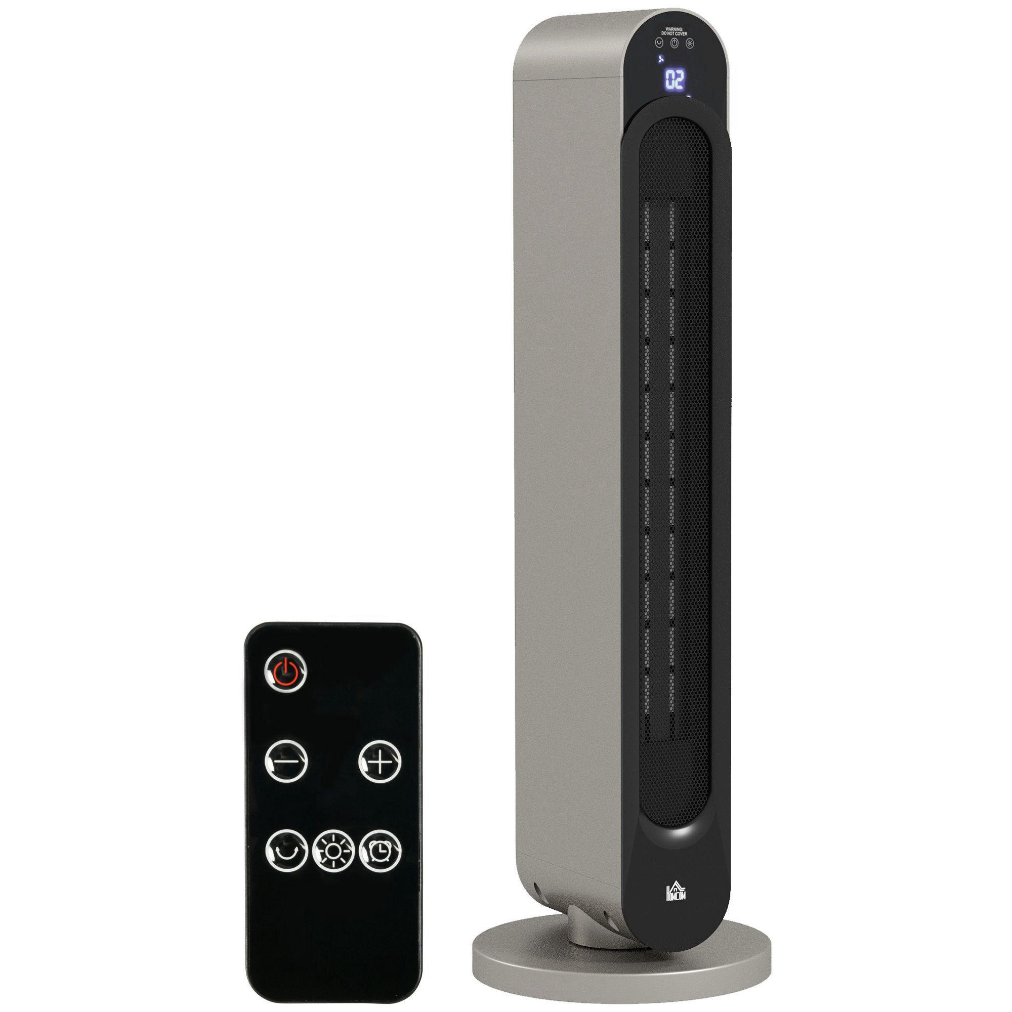 HEIZLÜFTER DE-17075 oszillierend 1100/2200 W - Silberfarben, Kunststoff (25/73.5/25cm) - ComfortXL