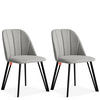POLSTERSTUHL SPENO Esszimmerstühle 2er Set - Schwarz/Grau, Holz/Textil (52/85/58cm) - KONSIMO®