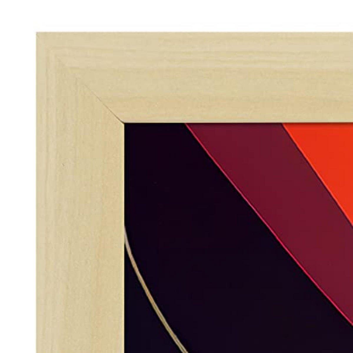 POSTER Set mit 4 Abstrakt Kugel Moderne Galaxien A3 Rahmen aus hellem Holz - Beige, Papier (29.7/3cm) - Nacnic