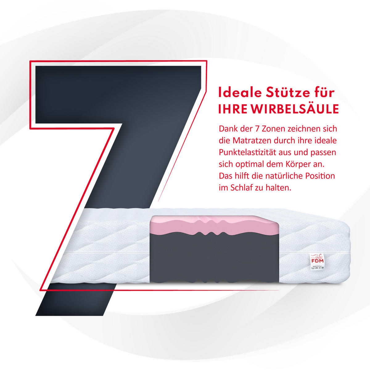 KALTSCHAUMMATRATZE Selectmaxdouble H3 H4 24 cm - Weiß, Textil (80/200cm) - FDM