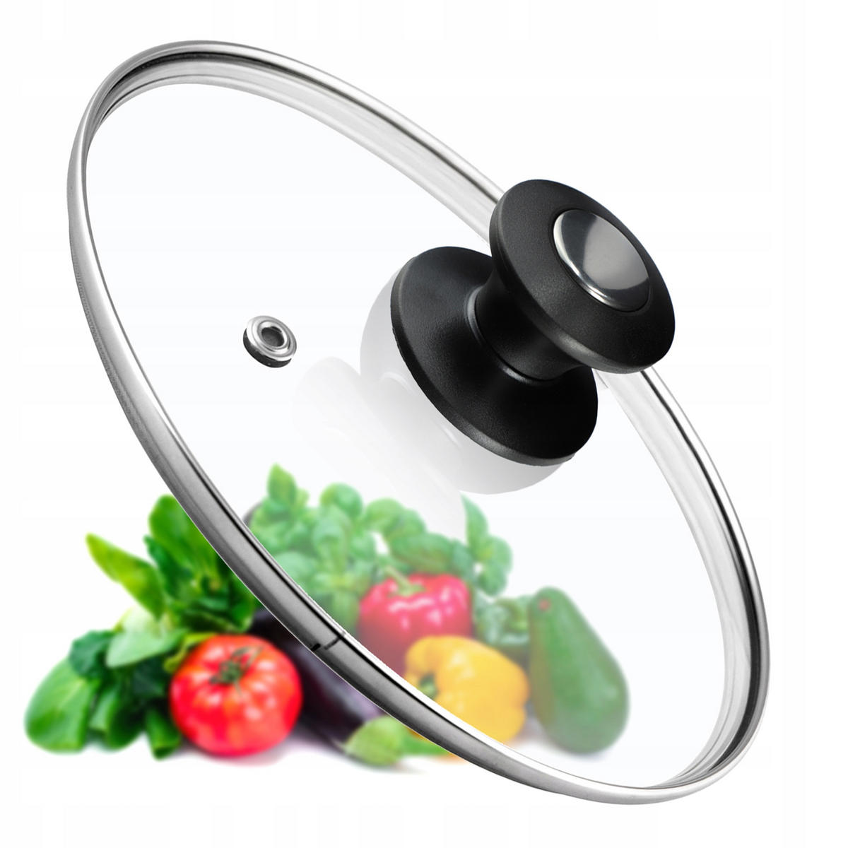 DECKEL mit Griff, 24 cm, 1 Stück - Transparent, Glas/Kunststoff (244cm) - KADAX