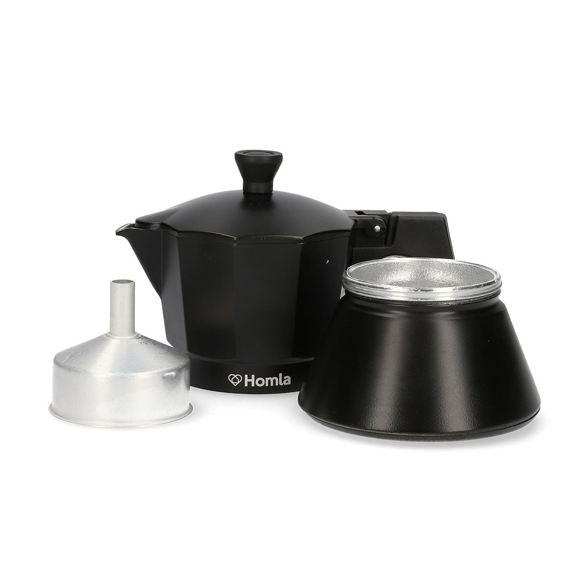 KAFFEEMASCHINE Mia Mokka schwarz 150 ml - Schwarz, Metall (10/15/16cm) - Homla