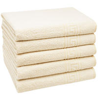 DUSCHTÜCHER, 5er-Set, 70x140 cm, 80% Baumwolle, 20% Polyester, Gelb - Gelb, Naturmaterialien (70/140cm) - Zollner