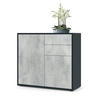 KOMMODE Ben Front in Beton Oxid Optik - Hellgrau, Holzwerkstoff (79/74/36cm) - Vladon