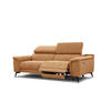 RELAXSOFA FIERO 3-Sitzer mit 1 Relaxfunktion, orange - Schwarz/Orange, Holzwerkstoff/Textil (212/82/103cm) - Courtois Laville