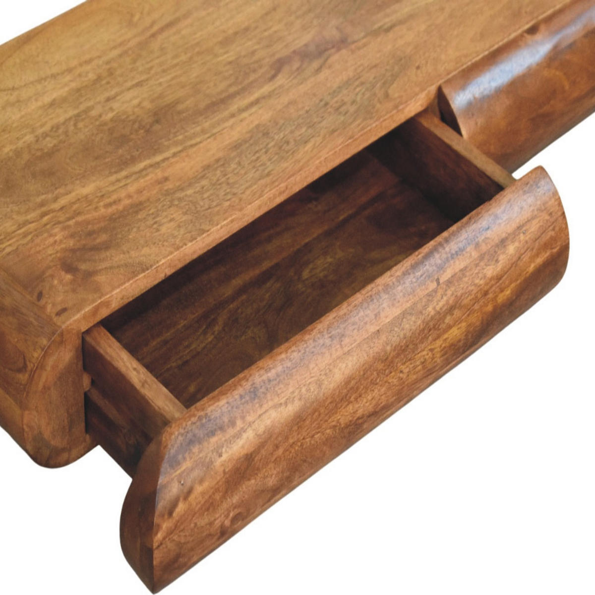 KONSOLENTISCH mit Amber-Eichen-Finish, 2 Schubladen, braun - Braun, Holz (90/12/32cm) - Artisan Furniture