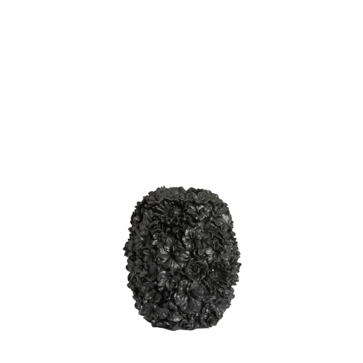 VASE Violeta - Schwarz - 17/17/20 cm - Schwarz, Kunststoff (20cm) - Light & Living