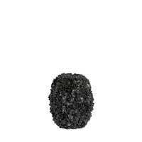 VASE Violeta - Schwarz - 17/17/20 cm - Schwarz, Kunststoff (20cm) - Light & Living