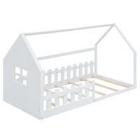 HAUSBETT 90/200 cm DE-04755, mit in Weiß - Weiß, Holz/Holzwerkstoff (90/200cm) - ComfortXL