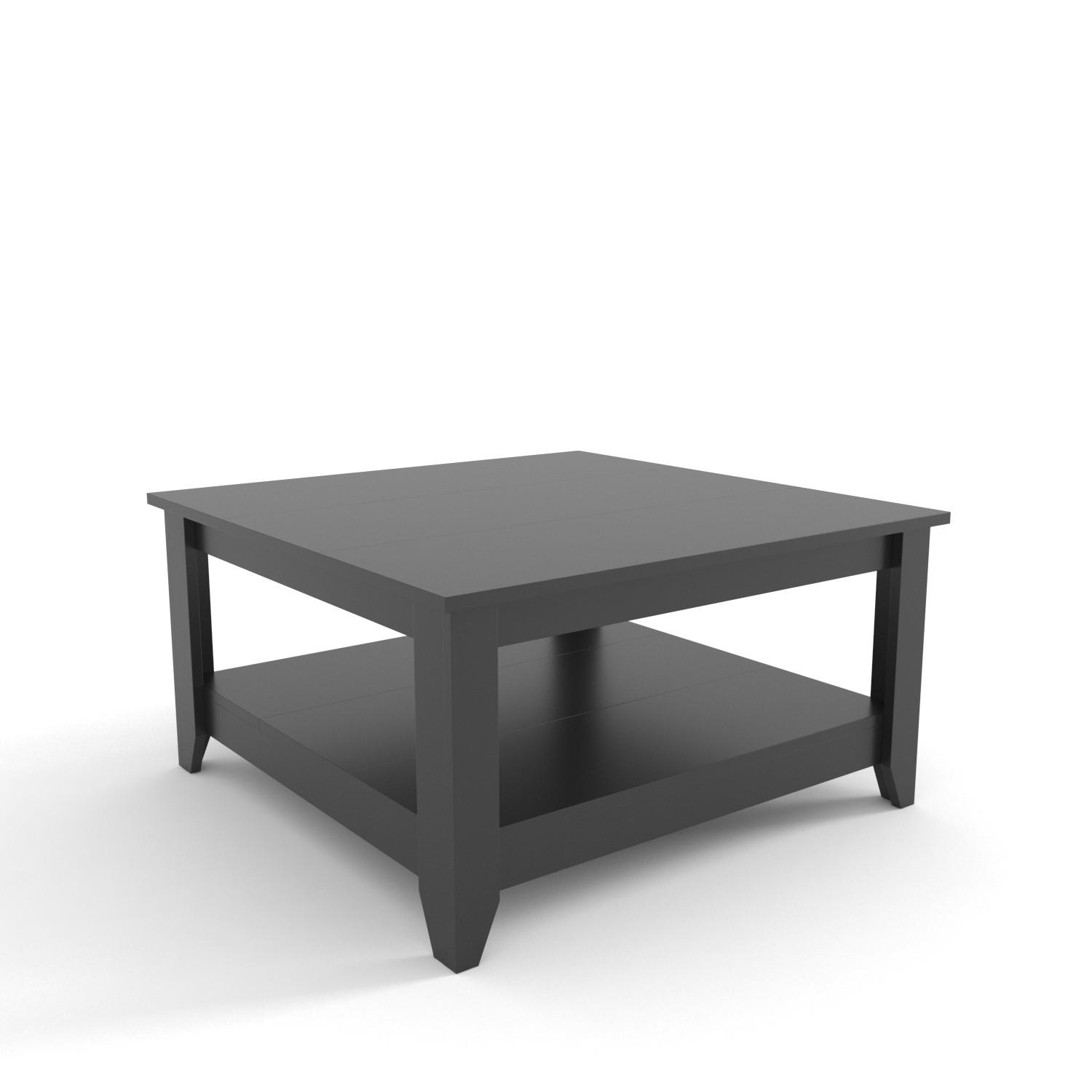 COUCHTISCH Lea Schwarz - Schwarz, Holzwerkstoff (90/90/46.8cm) - Decorotika