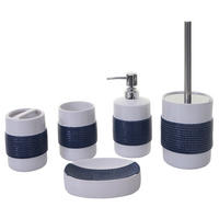 BADSET Weiß, Blau - Blau/Weiß, Keramik (10/30/10cm) - MCW