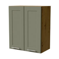 HÄNGESCHRANK Oslo W3/60 Eiche Artisan / Reed Green Matt 60 / 32,5 / 72cm - Eiche Artisan/Grün, Holz/Holzwerkstoff (60/72/32.5cm) - Feldmann-Wohnen