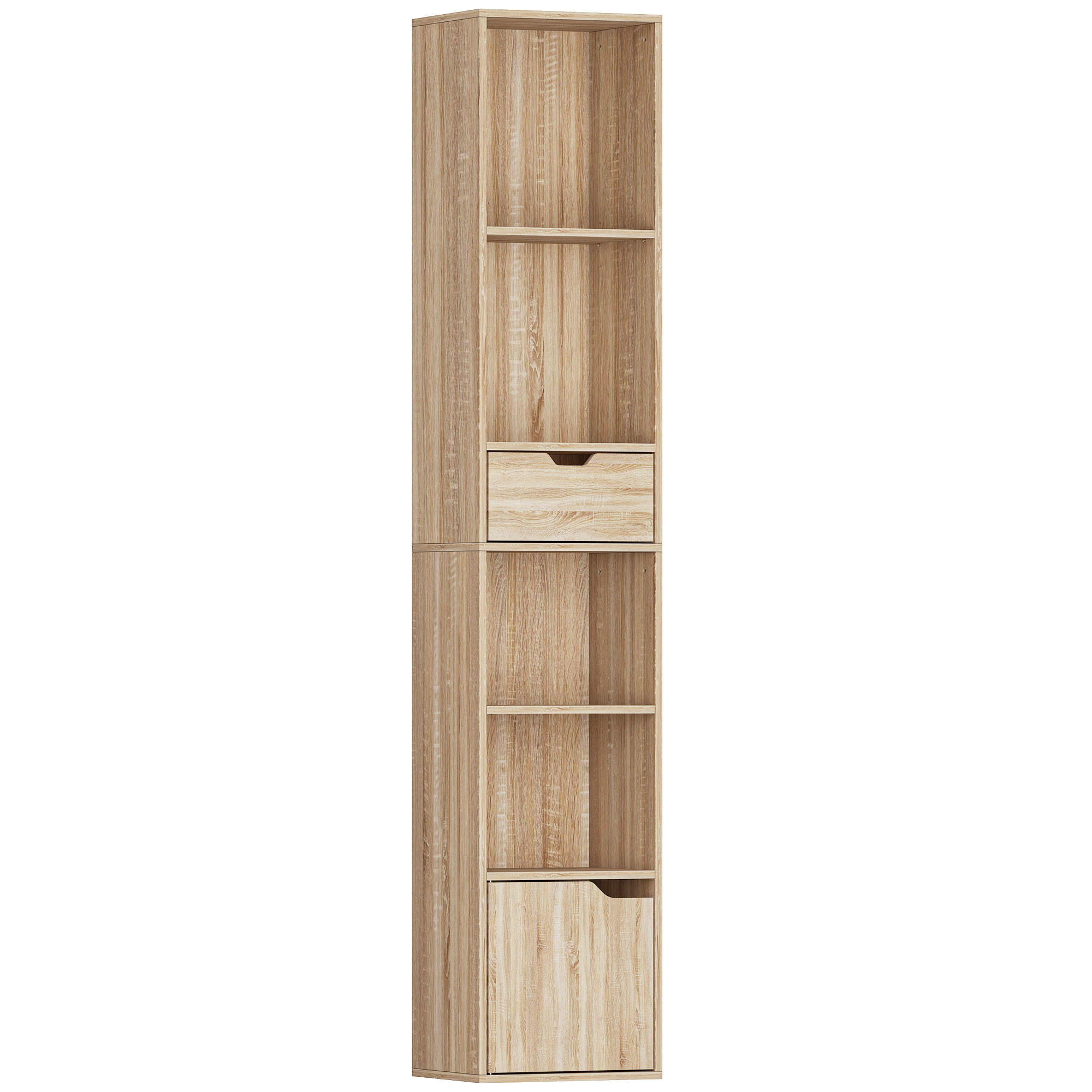 BÜCHERREGAL 30/24/158 cm natur - Naturfarben, Karton (30/158/24cm)