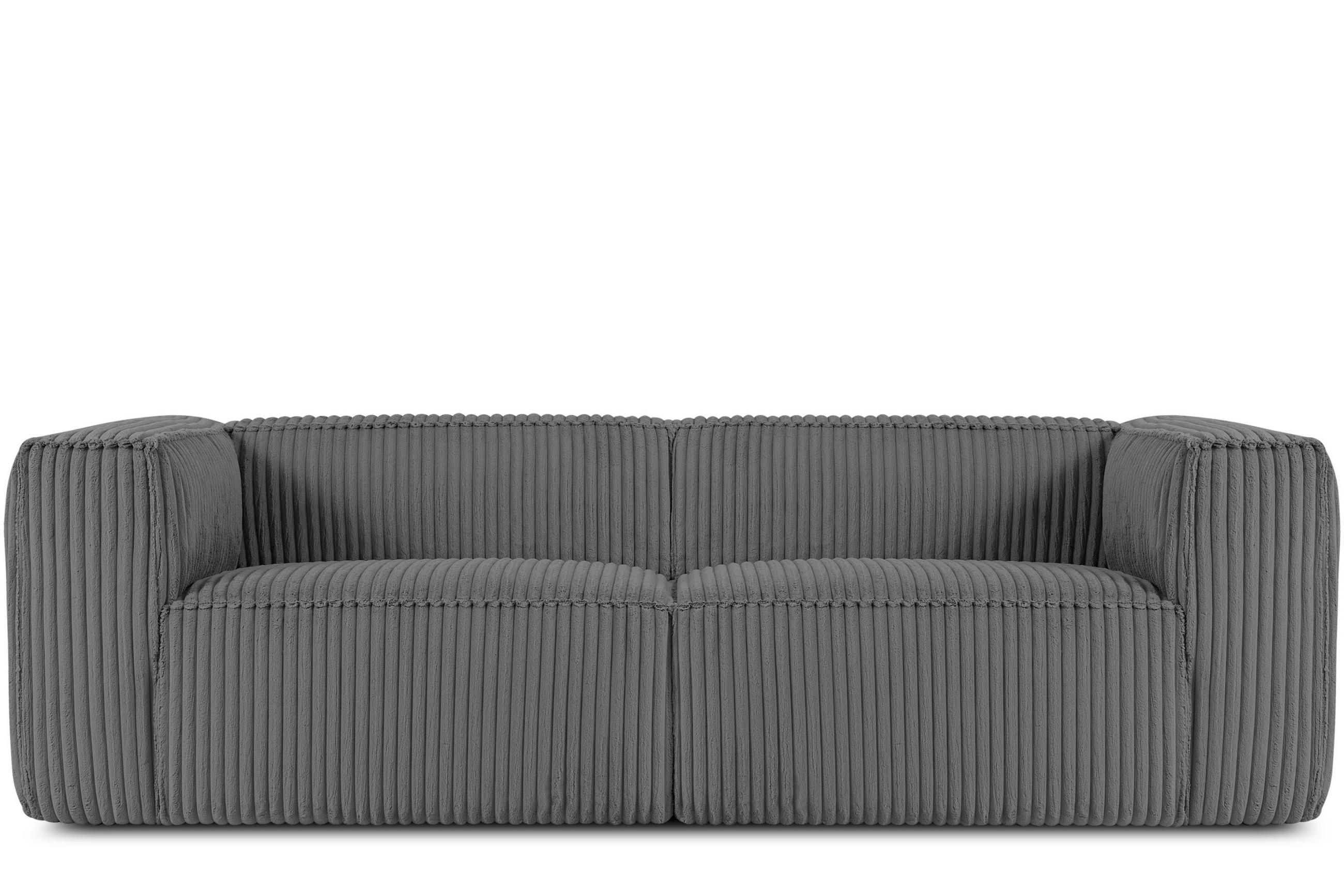 Konsimo® 3-Sitzer-Sofa Dunkelgrau 246x73x96 cm