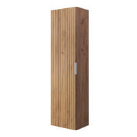 BADEZIMMERSCHRANK, Eiche Craft, 35 x 136 x 27 cm, silberner Griff - Eichefarben/Silberfarben, Holzwerkstoff (35/136/27cm) - 3XE LIVING