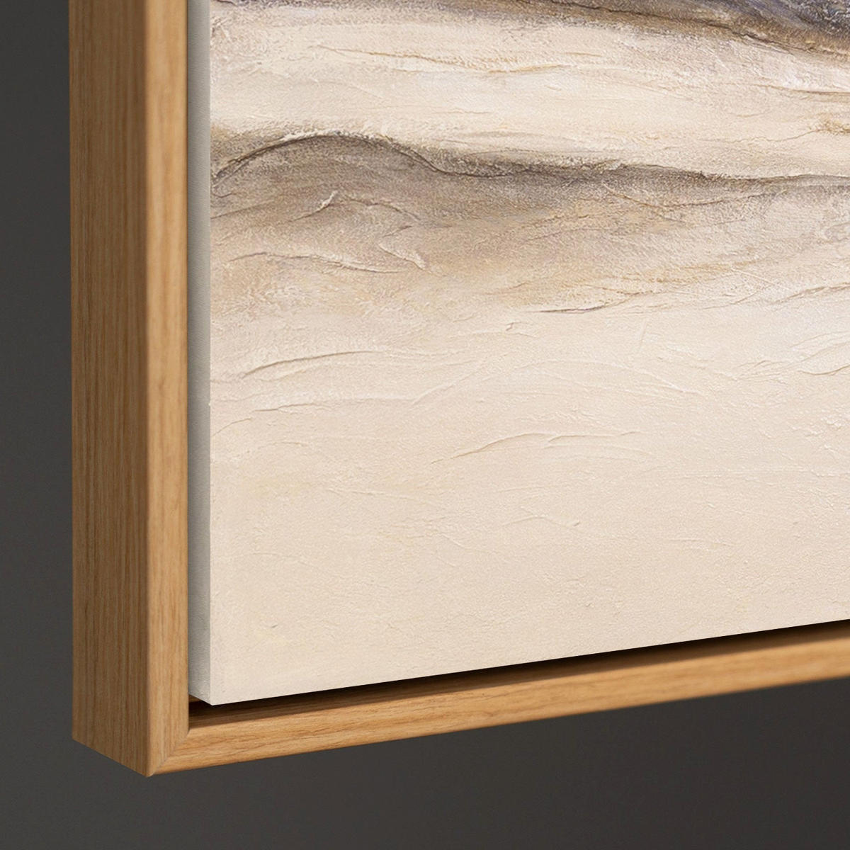 GEMÄLDE Spuren des Windes Schattenfugenrahmen Eichefarben 120x60 cm - Eichefarben, Holz (120/60cm) - YS-art gallery