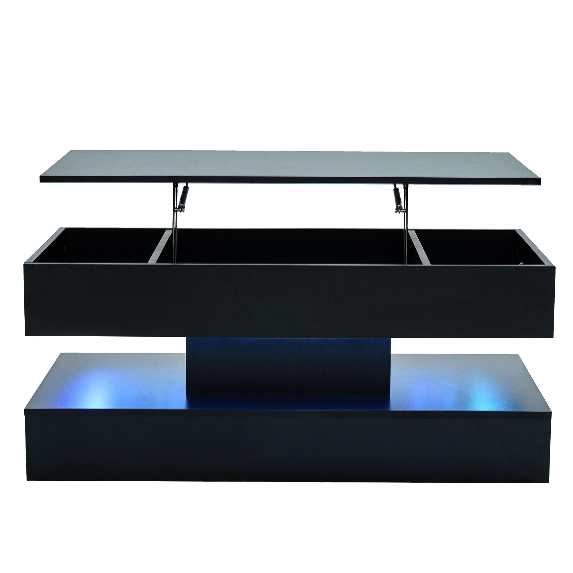 Pangivo Couchtisch Schwarz 100x42x50 cm