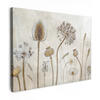 LEINWANDBILD Blumen - Aquarell - Stilleben - Braun - Vintage Wandbild 40x30 cm - Beige, Textil (40/30cm) - MuchoWow