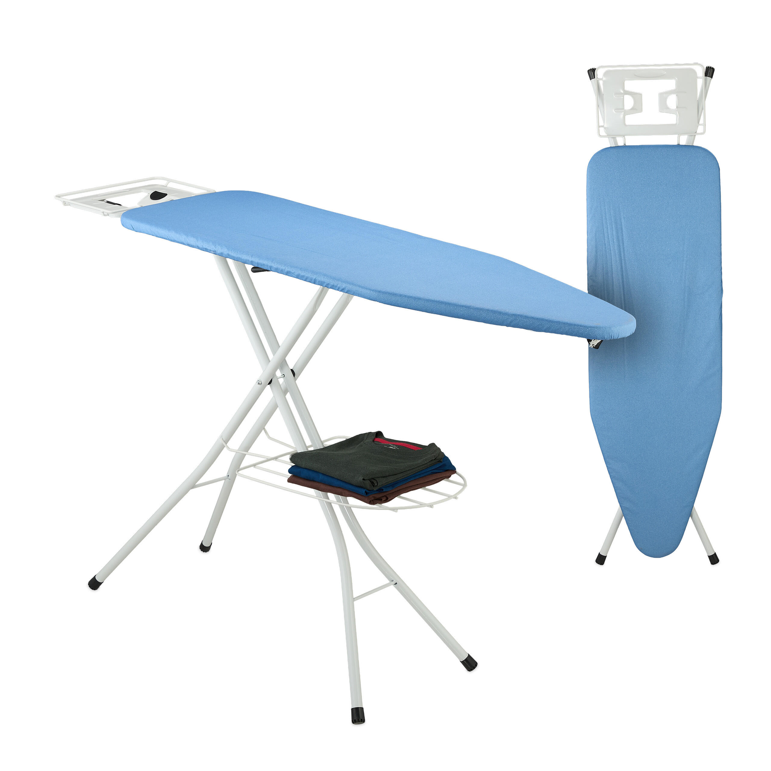 ŽEHLIACA doska - viacfarebná, kov/textil (143/38cm) - Relaxdays