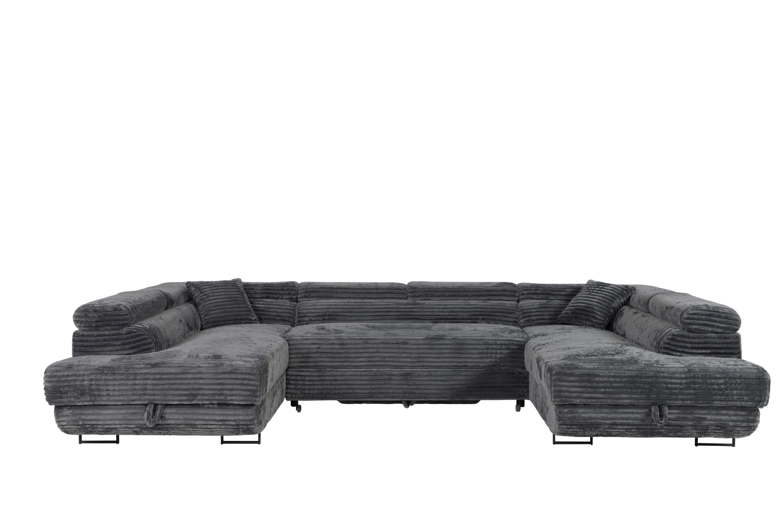 KS Home Concept Wohnlandschaft Grau 340x90x205 cm