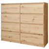 KOMMODE Look 100 cm mit acht Schubladen, eiche Artisan - Eiche Artisan, Holzwerkstoff (100/93/33cm) - Beautysofa
