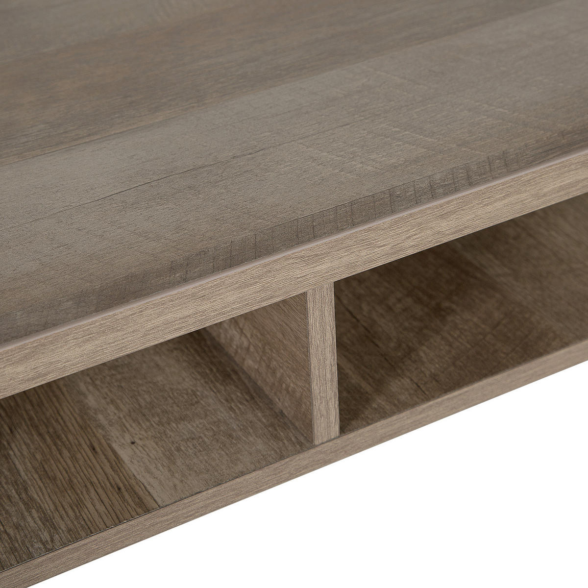 SCHREIBTISCH dunkler Holzfarbton 120/60/76 cm Forres - Dunkelgrau, Holzwerkstoff (60/120/76cm) - Beliani