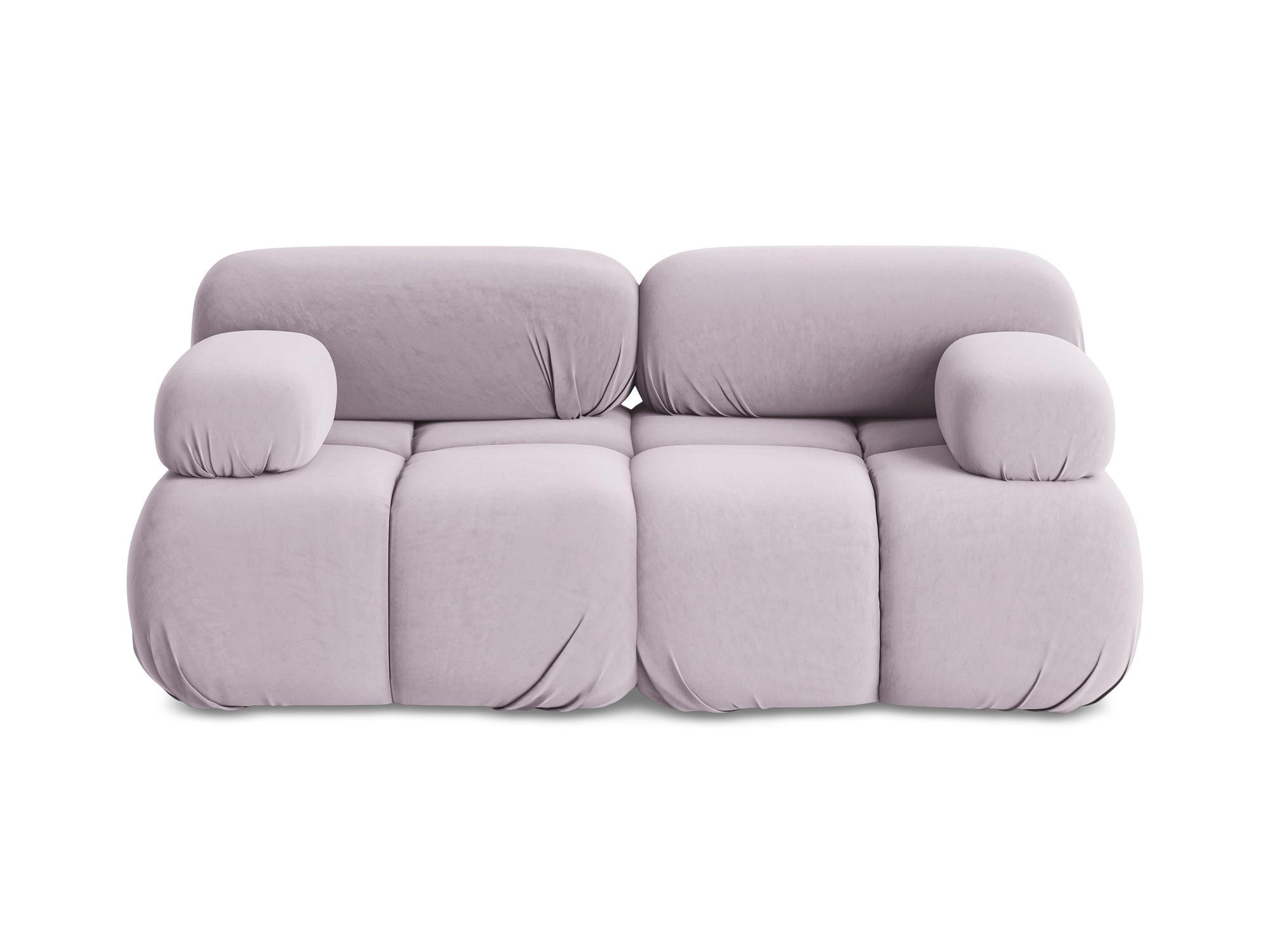 2-SITZER-SOFA Samt Stoff Violett - Lila/Flieder, Kunststoff/Textil (190/70/96cm) - Makamii