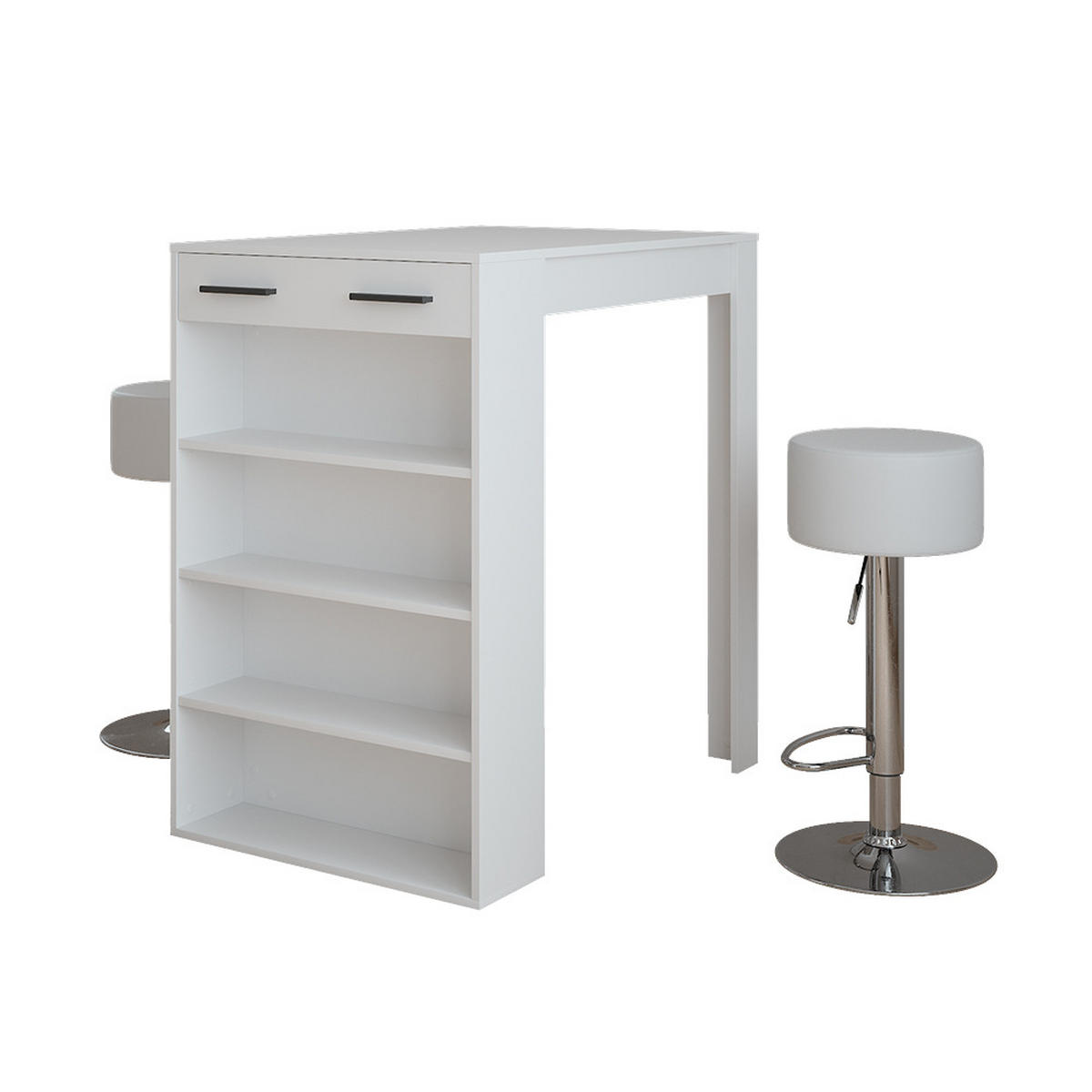 BAROVÝ STŮL Repose Bílá - bílá, kompozitní dřevo (100/67/106cm) - Vicco