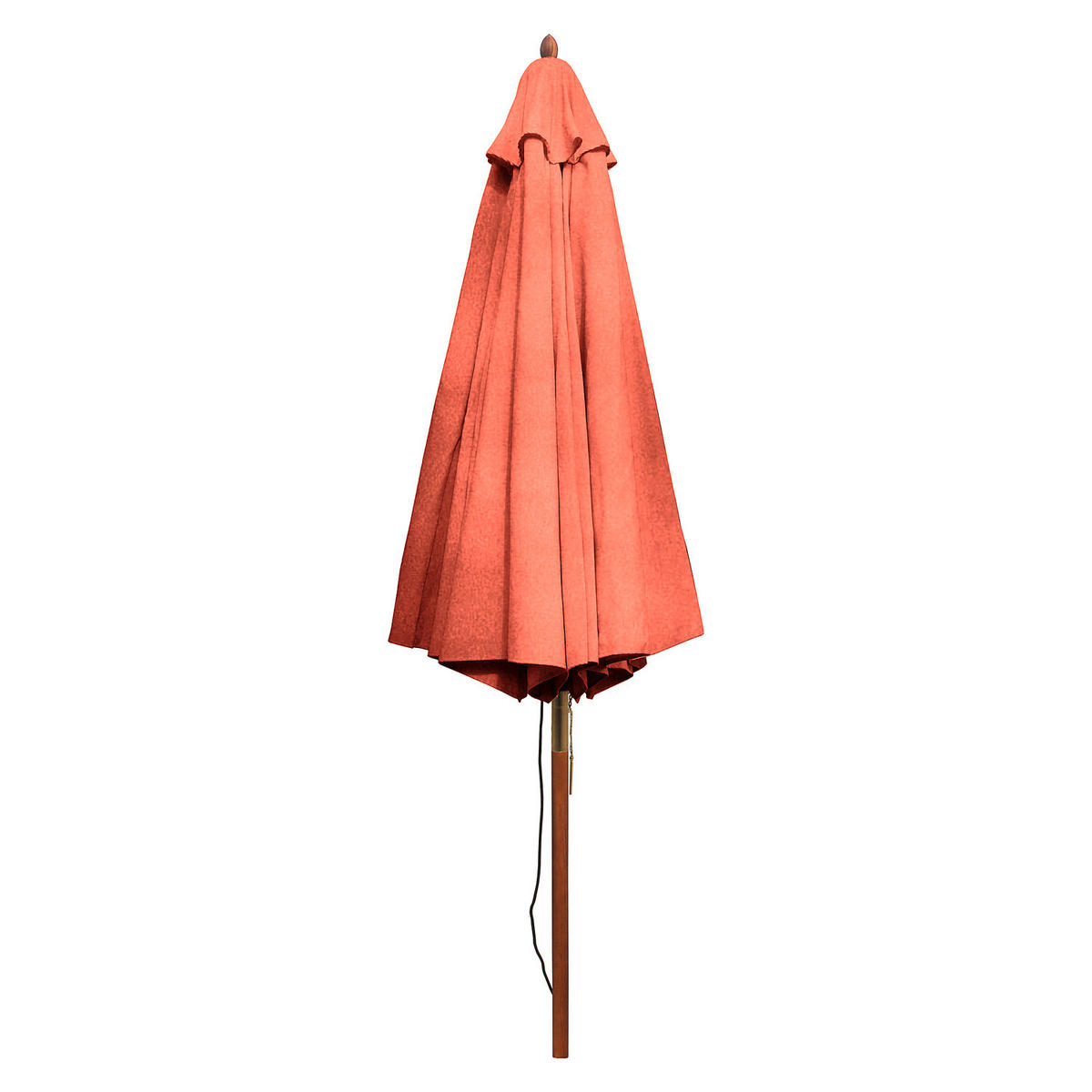 SONNENSCHIRM - Grau - Terracotta, Holz/Textil (200/200cm) - home24