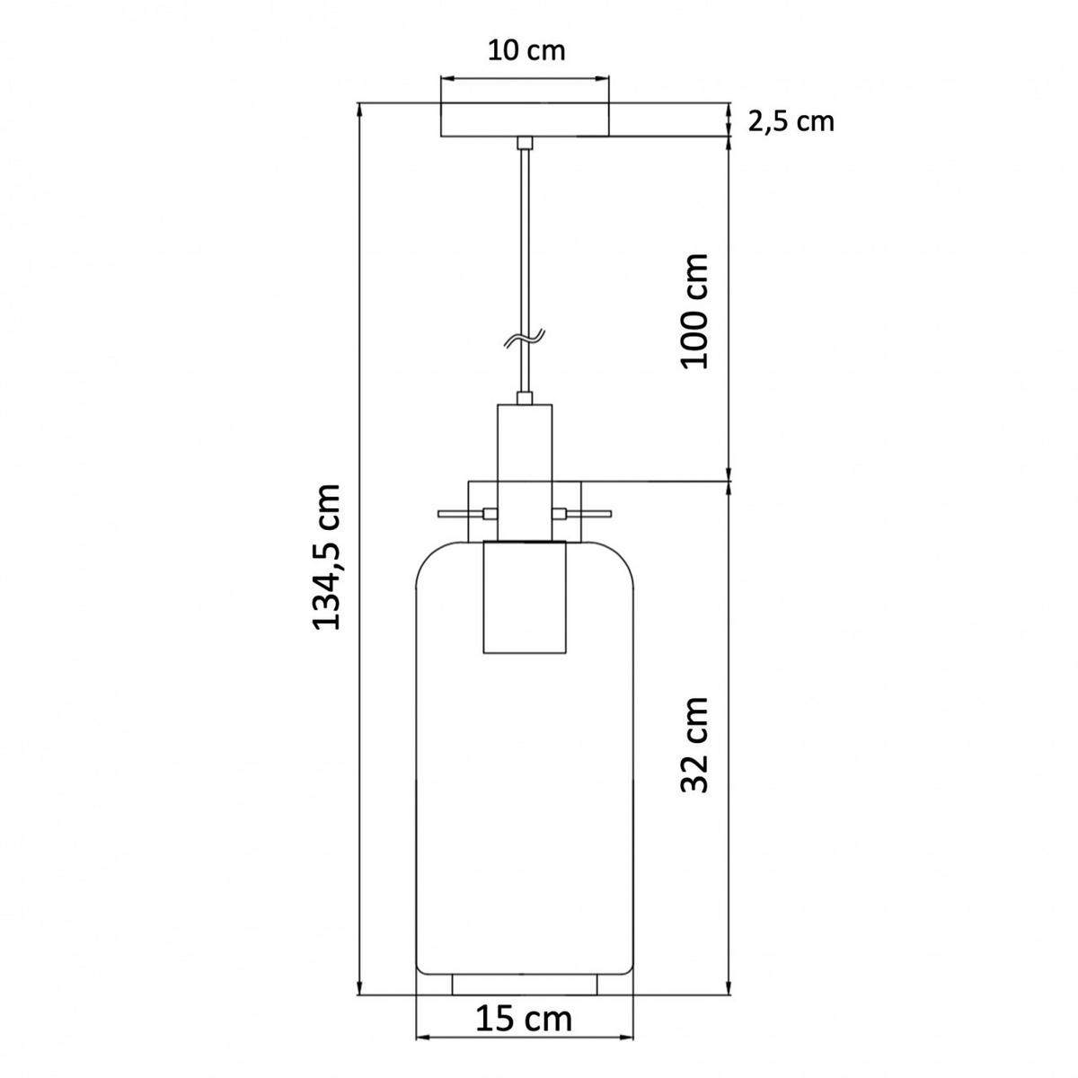 HÄNGELEUCHTE Moses, Transparant, 32cm - Transparent, Glas (15/15/32cm) - KOSILUM