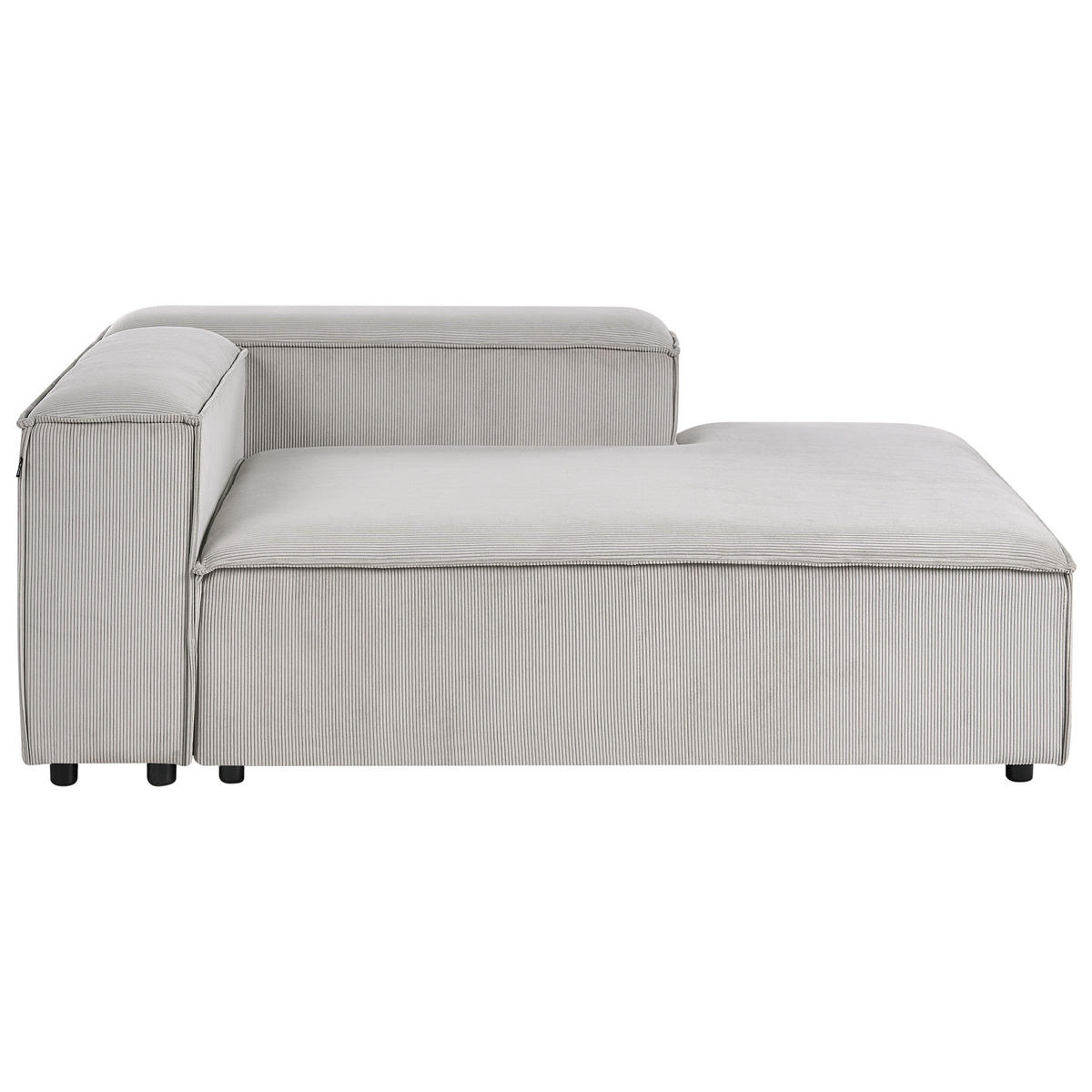 ECKSOFA Modul 4-Sitzer Cord Taupe linksseitig Ardal - Taupe, Textil (326/180cm) - Beliani