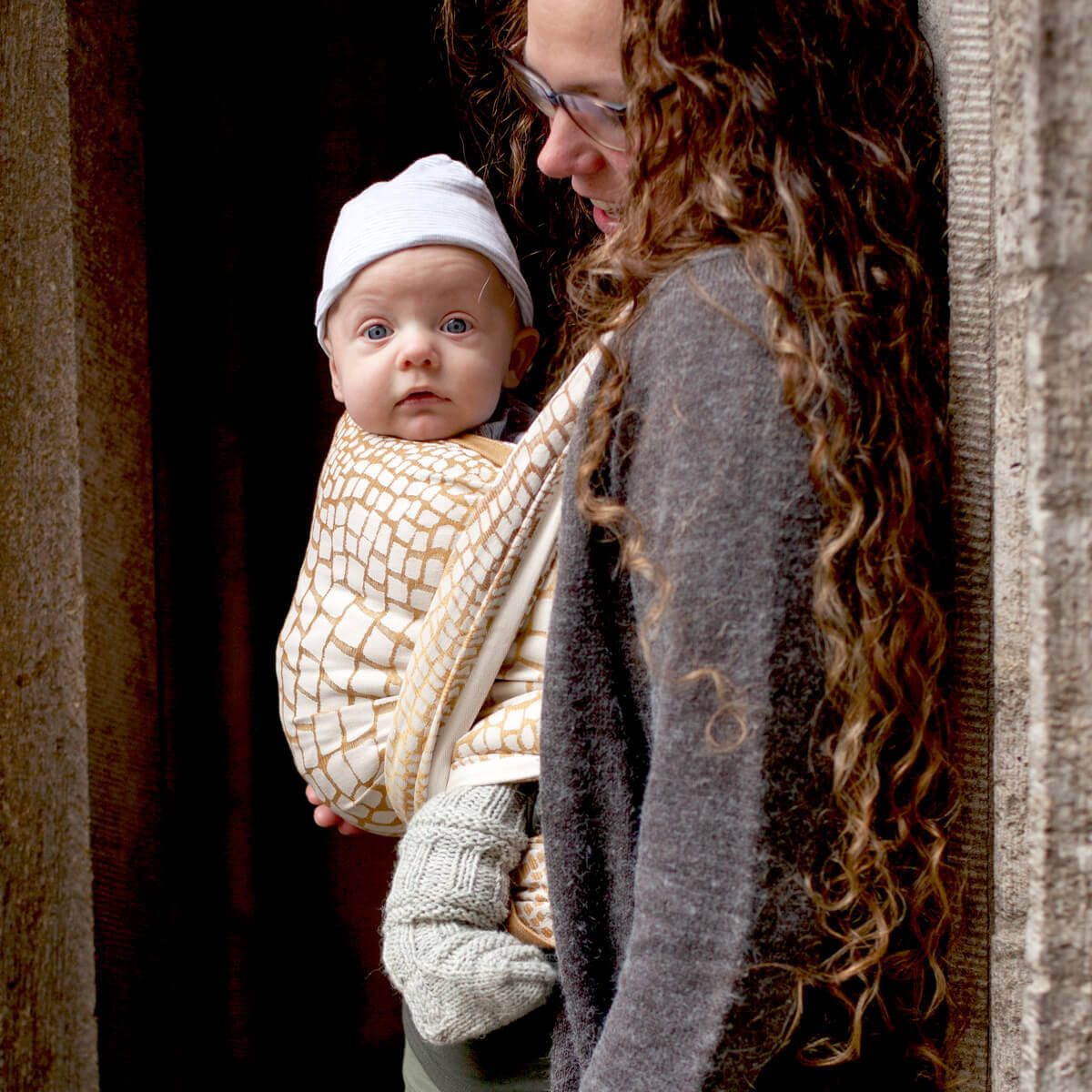 BABYTRAGETUCH Gewebtes Tragetuch kbA - Creme/Braun, Textil (70/0.1/460cm) - Hoppediz