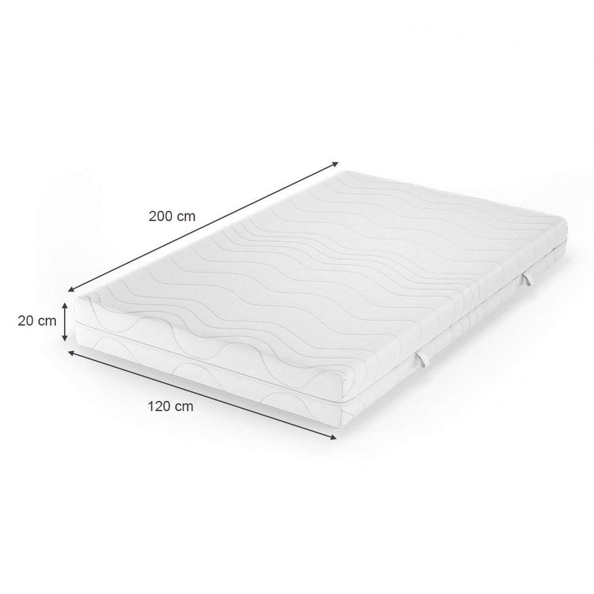 MATRAC ZO STUDENEJ PENY biely 120 x 200 cm 20 cm výška - biela, textil - VitaliSpa