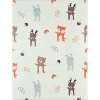 KINDERTEPPICH mit Tiermotiven Happy 120x160 cm - Creme, Textil (120/160cm) - Nazar Rugs