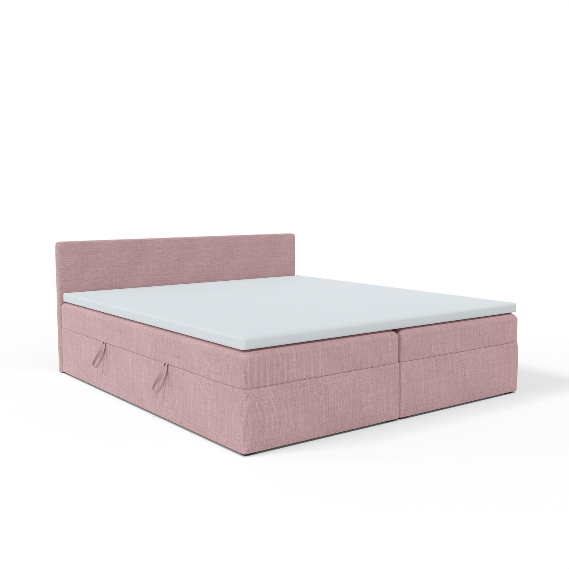 BOXBETT mit Kopfteil Menorca 140x200 cm, Rosa - Pink, Textil (140/200cm) - Meblito