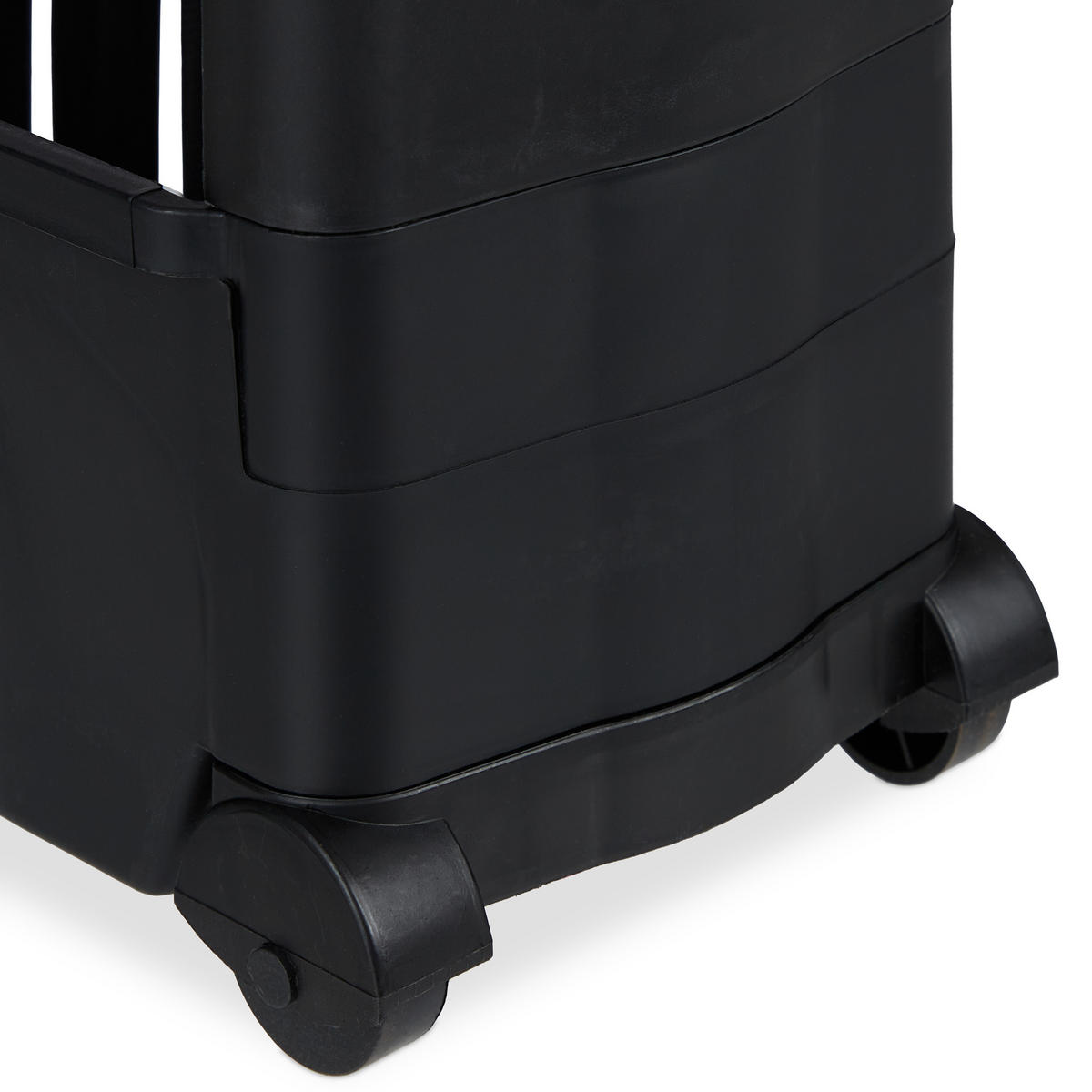 VOZÍK do výklenku - čierna, plast (12.5/131/54cm) - Relaxdays