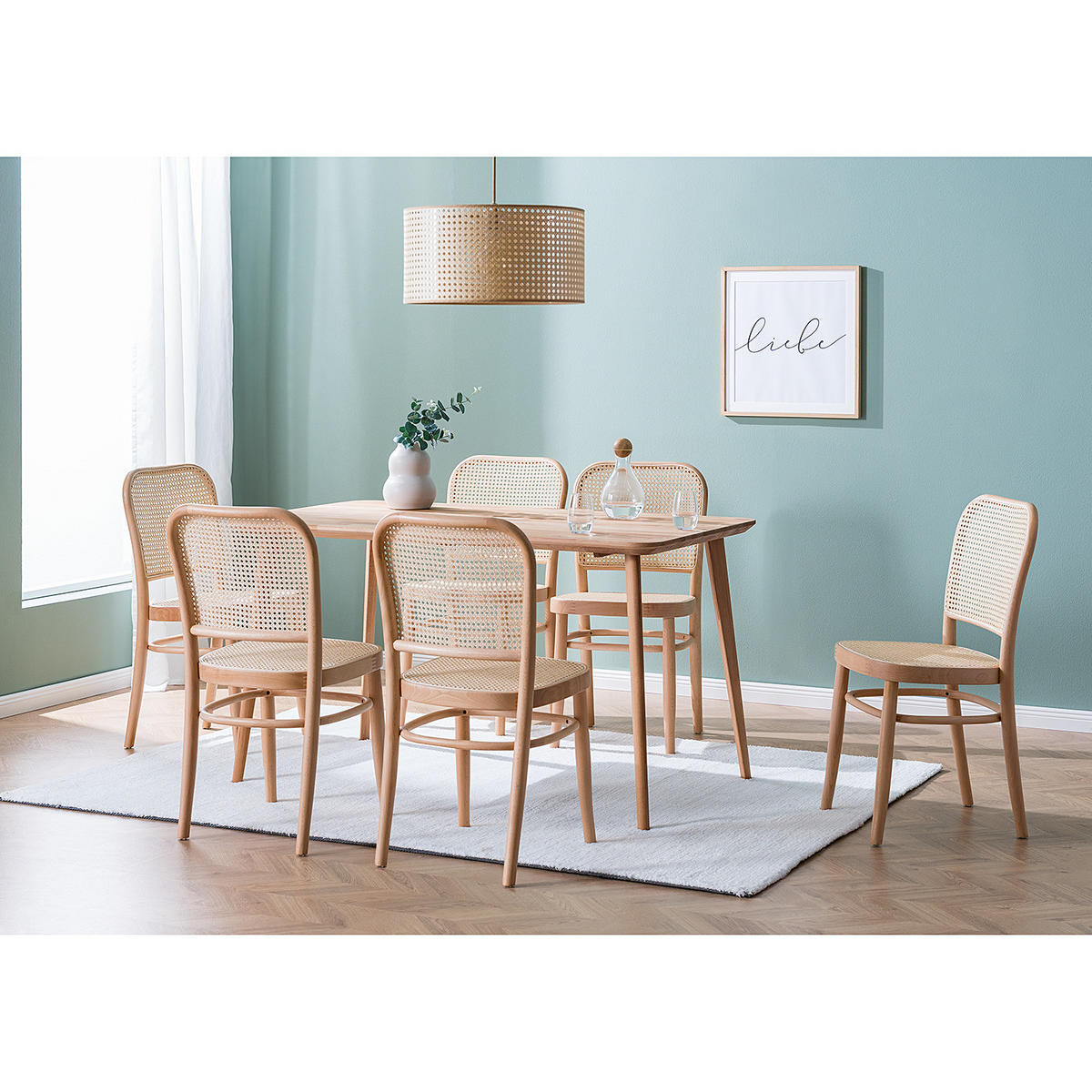 ESSTISCH - Buche massiv - Buchefarben, Holz (80/140/75cm) - home24