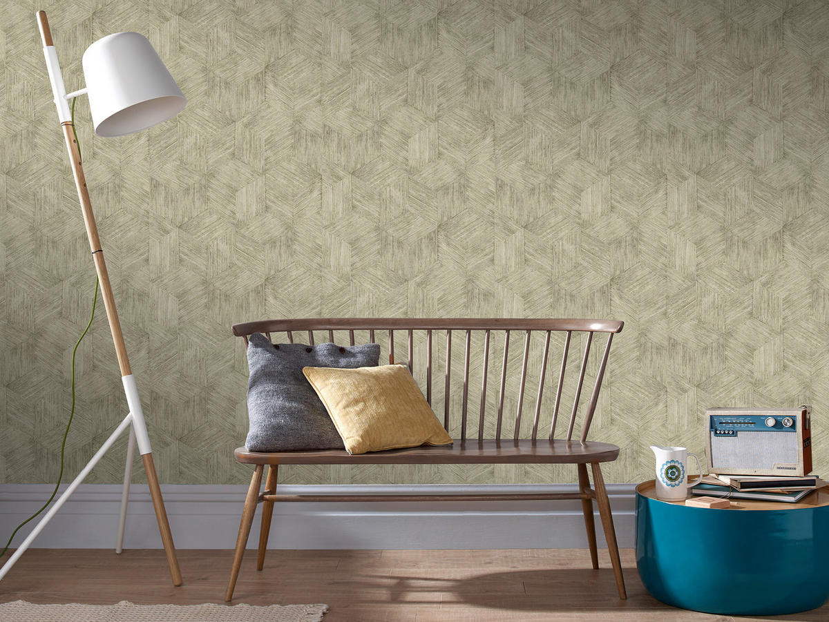 VLIESTAPETE Ratan - Beige, Papier/Kunststoff (52/1000cm) - Superfresco Easy