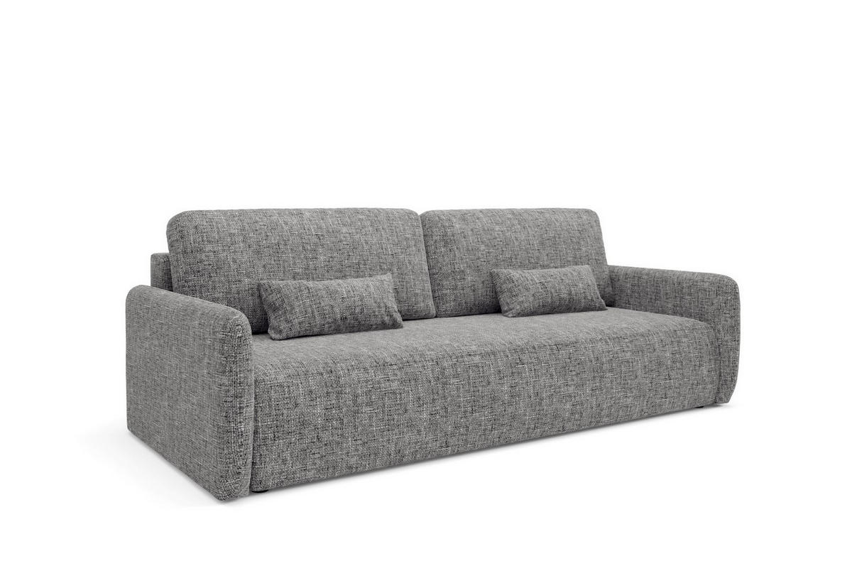 SCHLAFSOFA mit Bettkasten Grau - Schwarz/Grau, Holz/Holzwerkstoff (217/86/102cm) - Furnisell