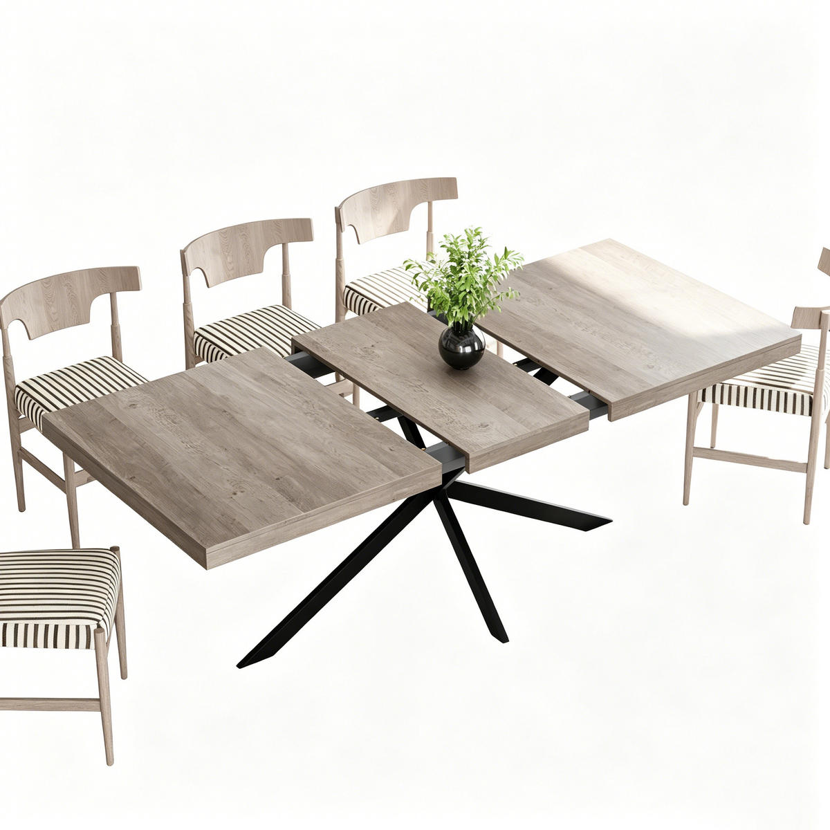 AUSZIEHTISCH Grau 140-180/80/76 cm - Grau, Holz (80/160/76cm) - PANGIVO